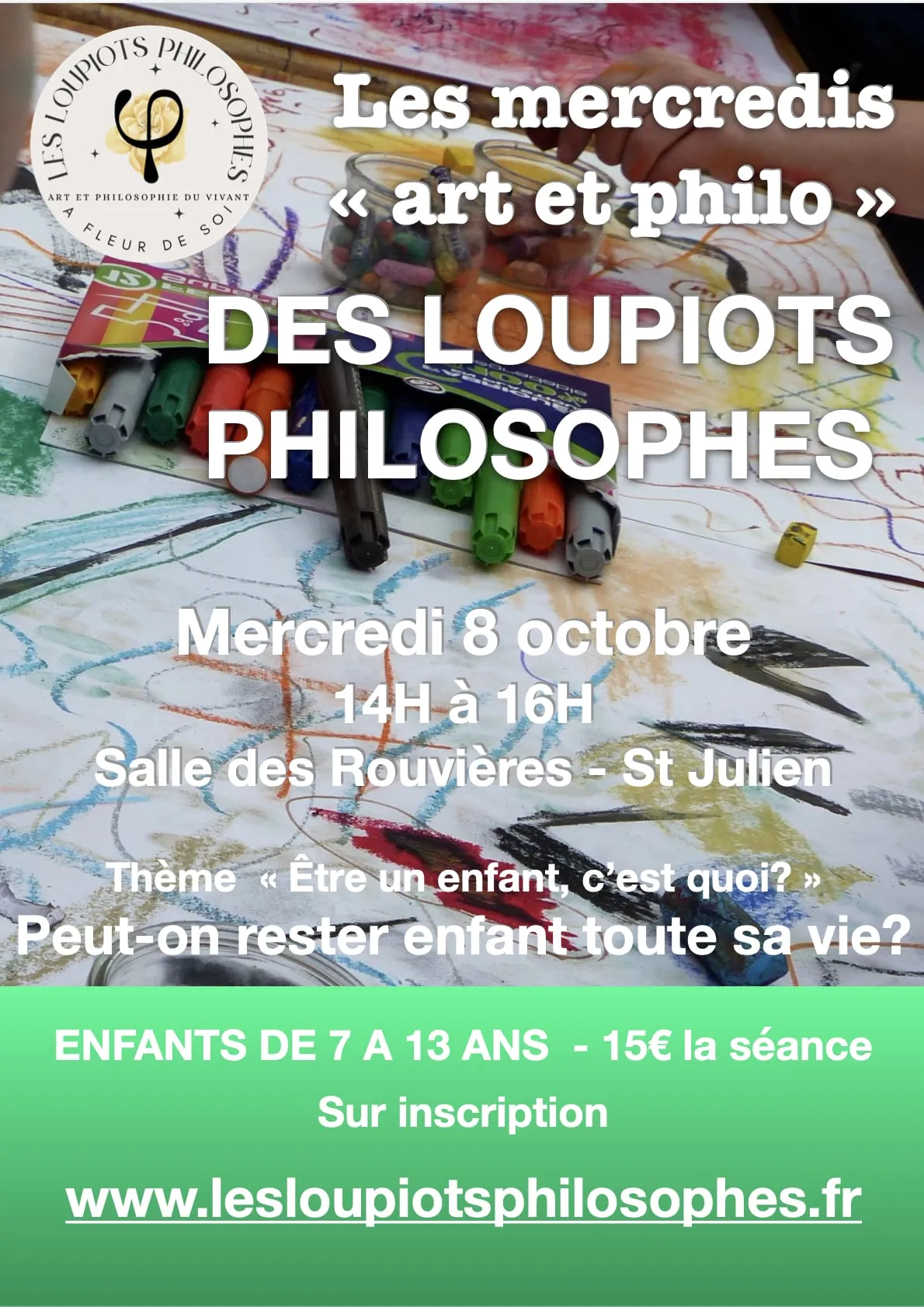 Affiche de l’atelier ”Être un enfant, c'est quoi ?”