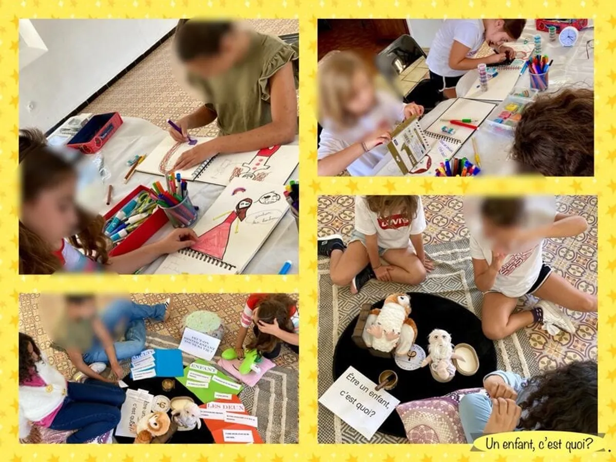 Photos de l’atelier « Être un enfant, c’est quoi ? », septembre-octobre 2025