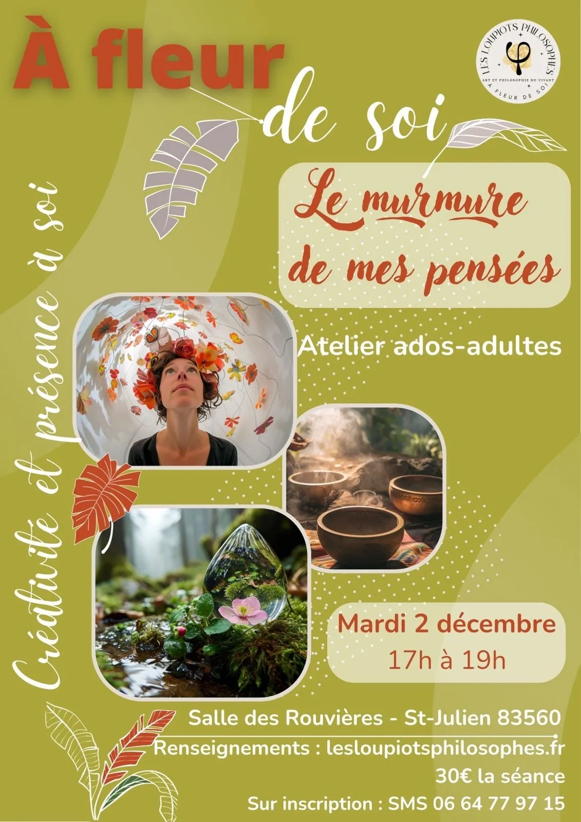 Affiche de l’atelier “Observer ses processus internes”