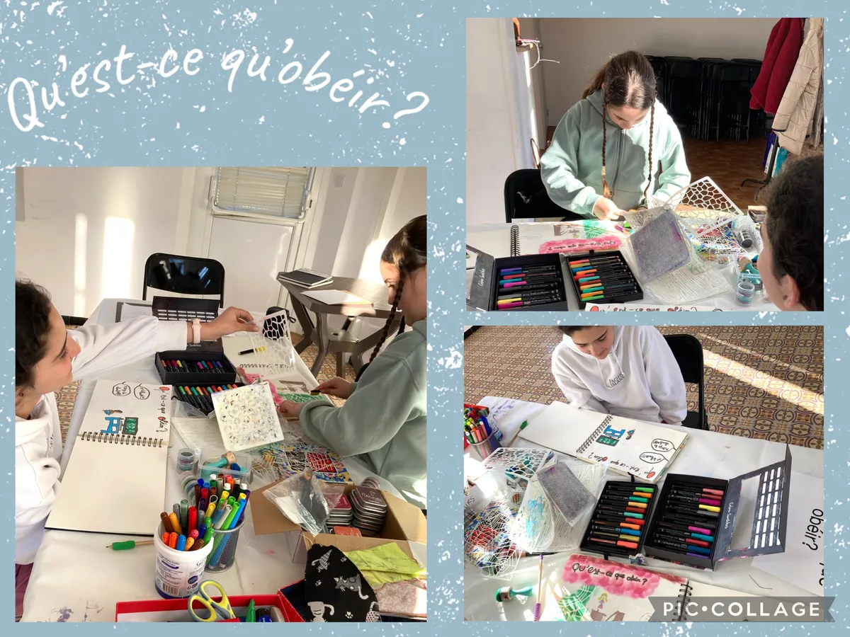 Photos de l’atelier « Qu’est-ce qu’obéir ? », janvier 2026