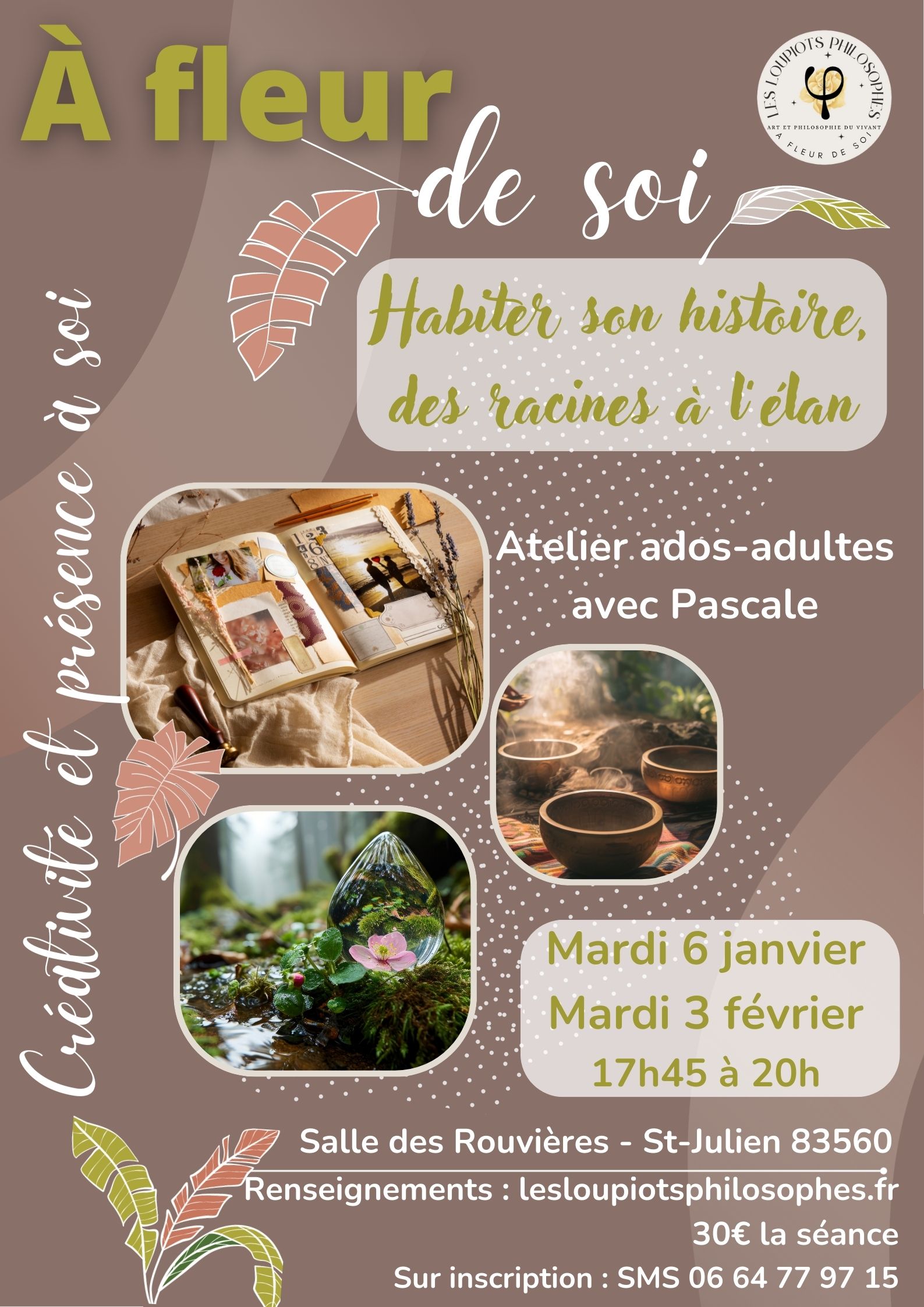 Affiche de l’atelier « Habiter son histoire, des racines à l’élan »