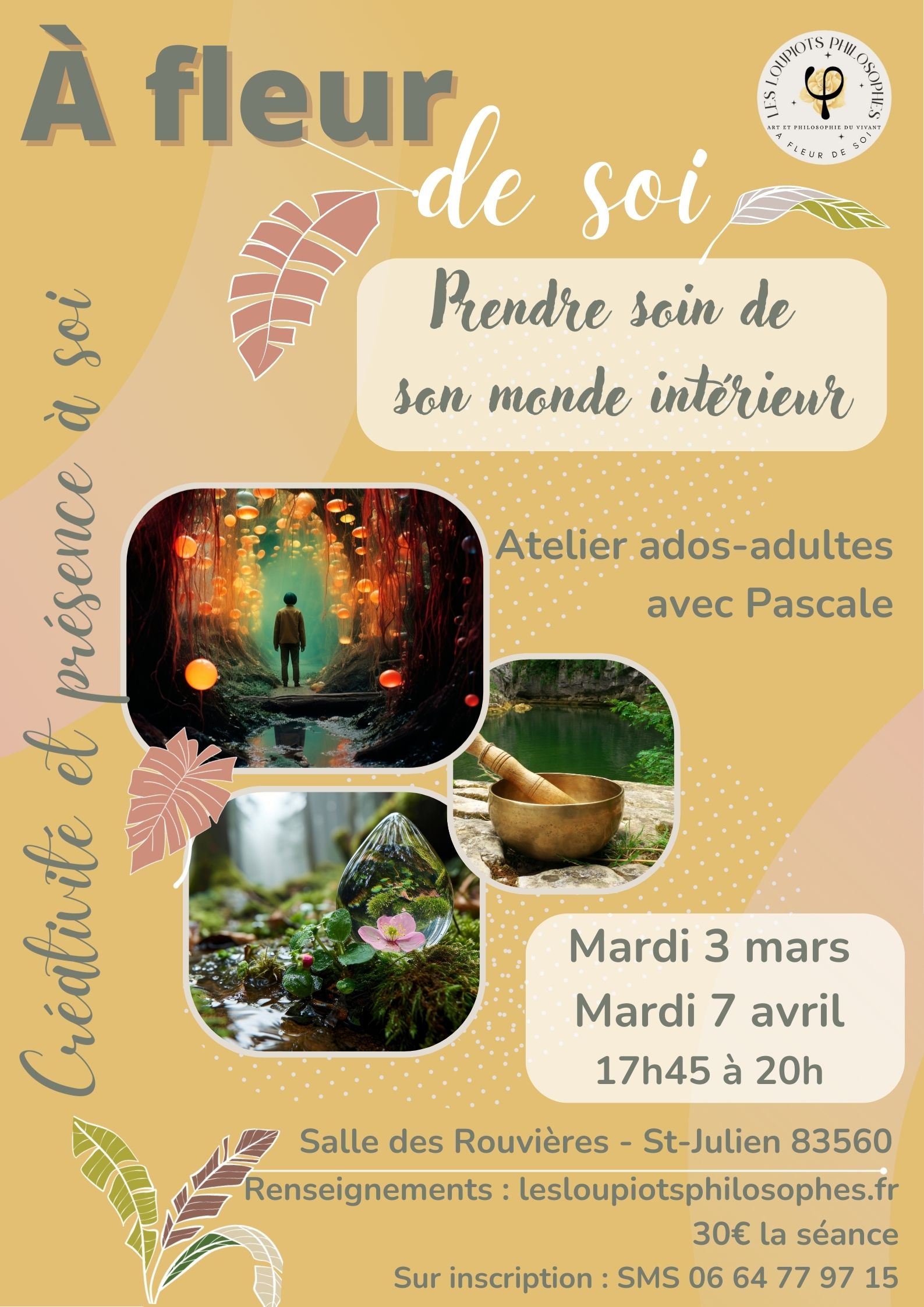 Affiche de l’atelier « Prendre soin de son monde intérieur »