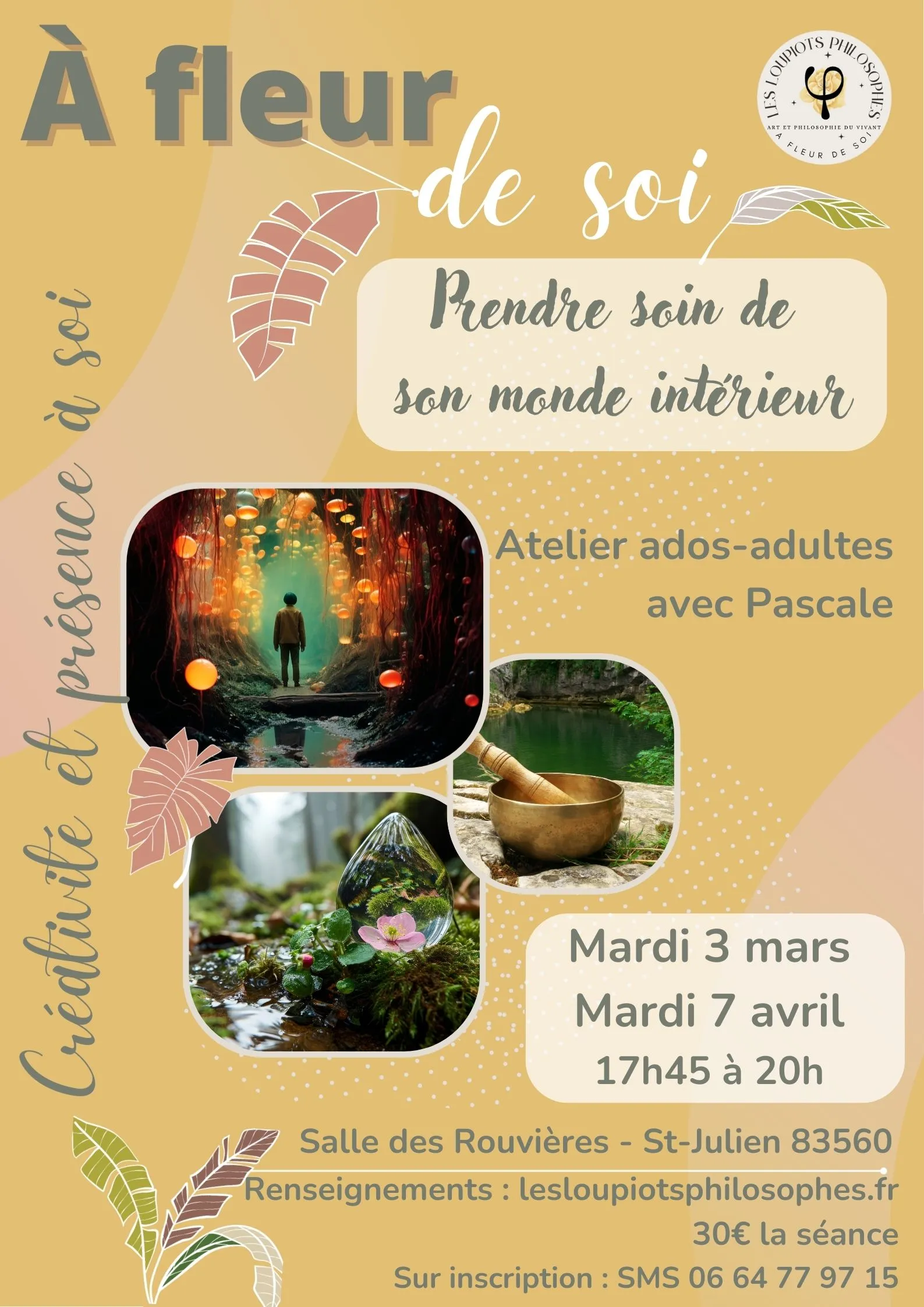 Affiche de l’atelier « Prendre soin de son monde intérieur »